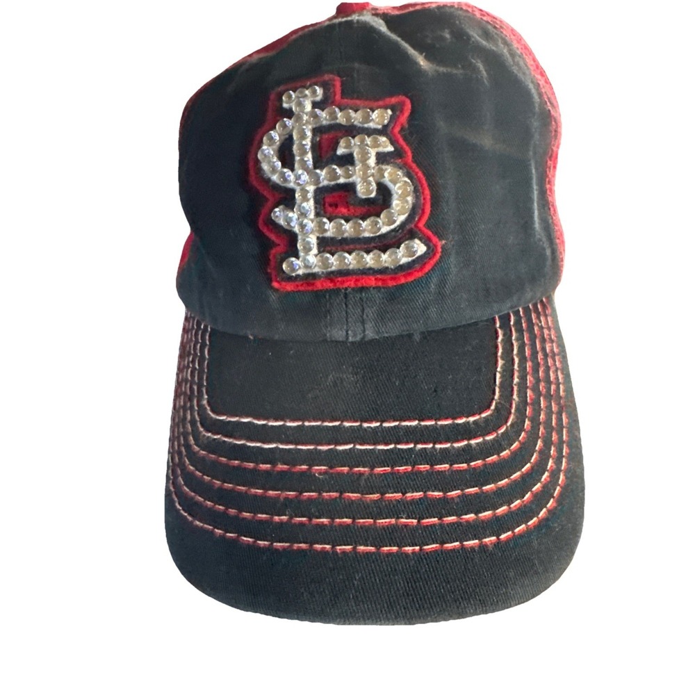 47 Brand St. Louis Cardinals Hat Rhinestone Embellished Navy Red One Size - Picture 4 of 8